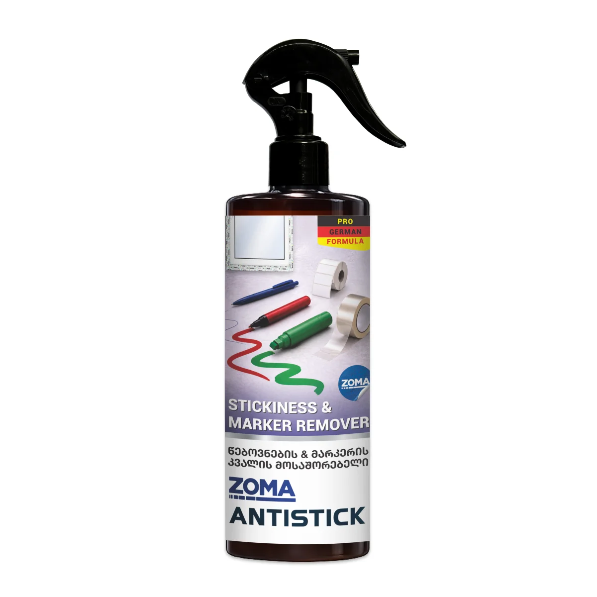 Zoma Antistick -წებოს და მარკერის კვალის მოსაშორებელი საშუალება 390მლ